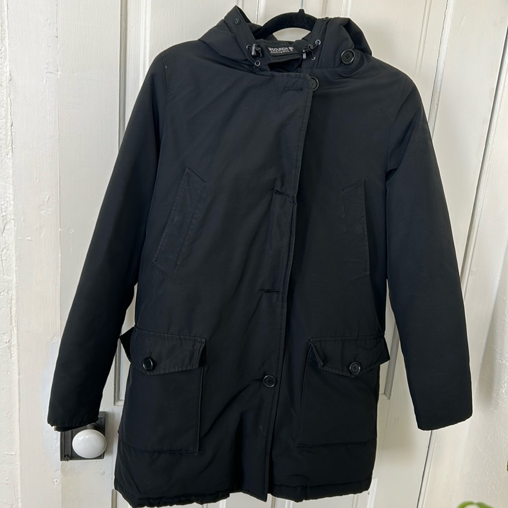Woolrich Down Coat Parka Black Size Small